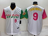 San Diego Padres #9 Jake Cronenworth White Number 2022 City Connect Cool Base Stitched Jersey,baseball caps,new era cap wholesale,wholesale hats
